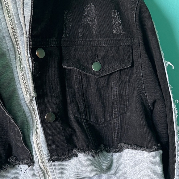 American Bazi Black and Gray Bomber Jacket - Picture 12 of 12